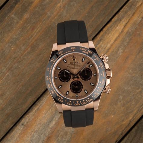 black dial rolex gold|rolex daytona 116515 everose gold.